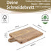 Mango Holz Schneidebrett mit Griff 38cm Vesperbrett Tranchierbrett Massiv
