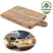 Mango Holz Schneidebrett mit Griff 32cm Vesperbrett Tranchierbrett Massiv