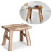 KI-generiertes Bild Vintage Holz Fußhocker Braun Rustic 24cm Tritthocker Schemel Fußbank Bänkchen