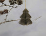 3x Papier Tannenbaum Grau Anthrazit Schwarz 8cm Deko-Hänger Weihnachten
