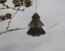 3x Papier Tannenbaum Grau Anthrazit Schwarz 8cm Deko-Hänger Weihnachten