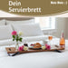 KI-generiertes Bild,XXL Akazie Serviertablett 67cm klappbar Holz Tablett Tabletttisch Frühstückstablett
