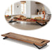 KI-generiertes Bild XXL Akazie Serviertablett 67cm klappbar Holz Tablett Tabletttisch Frühstückstablett