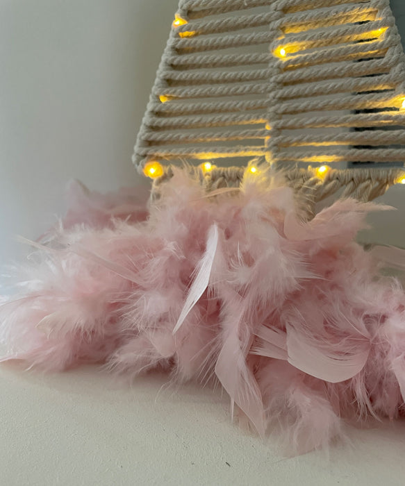 Brillant Feder Boa 1,84 Meter Rosa Edle Weihnachts-Girlande Party Baum-Deko