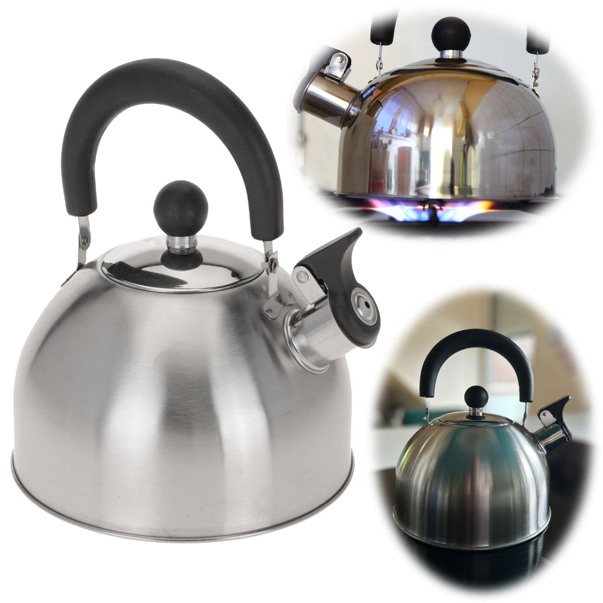 teekessel camping Edelstahl Flötenkessel 2,5L Camping Wasserkessel Pfeifkessel Teekessel — LS-LebenStil