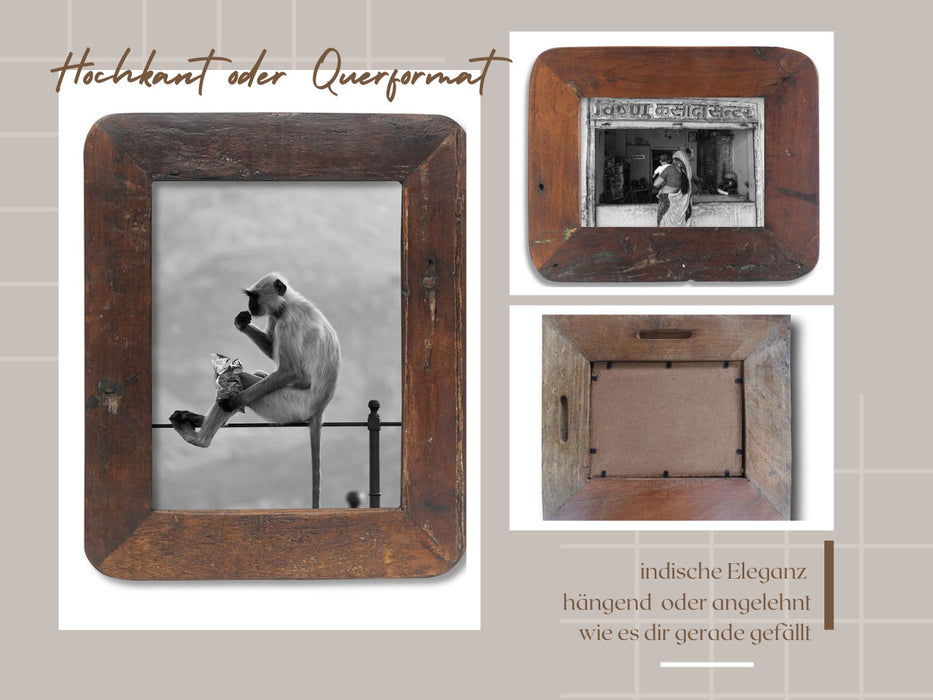 KI-generiertes Bild,Vintage Bilderrahmen Dehli 20x15cm Fotorahmen Retro