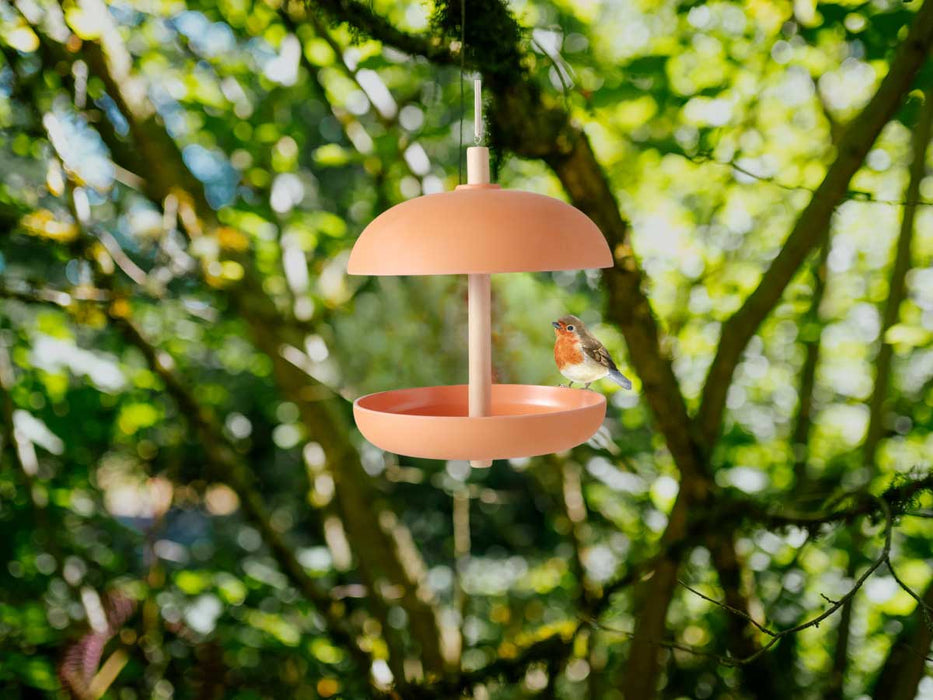 Vogel Futterstation Fressbar Orange Kunstharz Vogel-Futterhaus zum Aufhängen