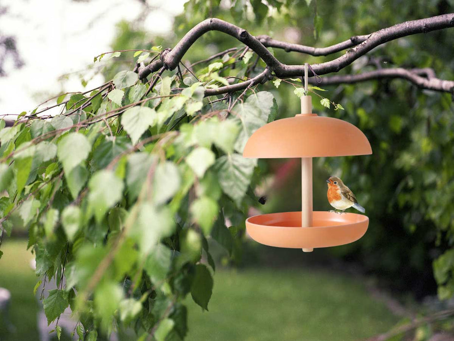 Vogel Futterstation Fressbar Orange Kunstharz Vogel-Futterhaus zum Aufhängen