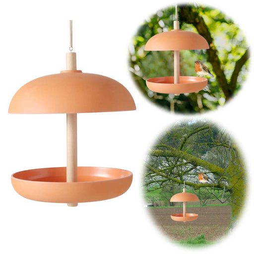 Vogel Futterstation Fressbar Orange Kunstharz Vogel-Futterhaus zum Aufhängen