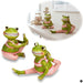 2 Yoga Deko-Figuren Frösche Set 8cm Skulptur Gymnastik Feng Shui Deko-Objekt