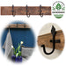 Vintage Wand-Garderobe 60cm Fundholz 3 Haken Braun Garderoben-Leiste
