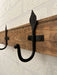 Vintage Wand-Garderobe 60cm Fundholz 3 Haken Braun Garderoben-Leiste