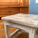 Vintage Holz Fußhocker Tritthocker Weiß 26cm Fundholz Schemel Fußbank Bänkchen