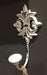 2x Vintage Kleiderhaken 15x7cm Weiß Blume Garderobenhaken Wandhaken