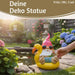 XL Deko Figur Gartenzwerg Gelb sitzend 17cm Gnom Skulptur Gartenstatue Statue Objekt