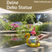 KI-generiertes Bild,XL Deko Figur Gartenzwerg Gelb sitzend 17cm Gnom Skulptur Gartenstatue Statue Objekt