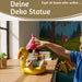 XL Deko Figur Gartenzwerg Gelb sitzend 17cm Gnom Skulptur Gartenstatue Statue Objekt