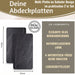 KI-generiertes Bild,2´er Set ESG Glas Herdabdeckplatten Schiefer 52x30cm Glasschneidebrett Schneidebrett