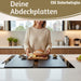 2´er Set ESG Glas Herdabdeckplatten Schiefer 52x30cm Glasschneidebrett Schneidebrett