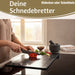 2´er Set ESG Glas Herdabdeckplatten Schiefer 52x30cm Glasschneidebrett Schneidebrett