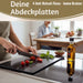 2´er Set ESG Glas Herdabdeckplatten Schiefer 52x30cm Glasschneidebrett Schneidebrett