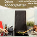 2´er Set ESG Glas Herdabdeckplatten Schiefer 52x30cm Glasschneidebrett Schneidebrett
