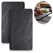 2´er Set ESG Glas Herdabdeckplatten Schiefer 52x30cm Glasschneidebrett Schneidebrett