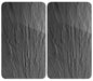 2´er Set Glas Herdabdeckplatten Schiefer 52x30cm Glasschneidebrett Schneidebrett