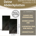 2´er Set Glas Herdabdeckplatten Schiefer 52x30cm Glasschneidebrett Schneidebrett