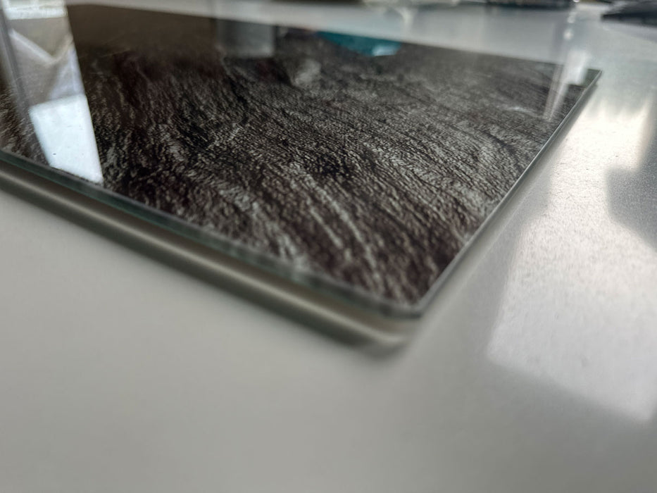 2´er Set Glas Herdabdeckplatten Schiefer 52x30cm Glasschneidebrett Schneidebrett