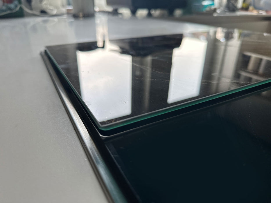 2´er Set Glas Herdabdeckplatten Schiefer 52x30cm Glasschneidebrett Schneidebrett