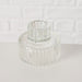 3er Set Glas Kerzenständer Klar 7cm Kerzenhalter für Stabkerzen Teelichter