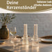 KI-generiertes Bild,3er Set Glas Kerzenständer Klar 7cm Kerzenhalter für Stabkerzen Teelichter