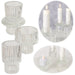 3er Set Glas Kerzenständer Klar 7cm Kerzenhalter für Stabkerzen Teelichter