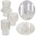 3er Set Glas Kerzenständer Klar 7cm Kerzenhalter für Stabkerzen Teelichter