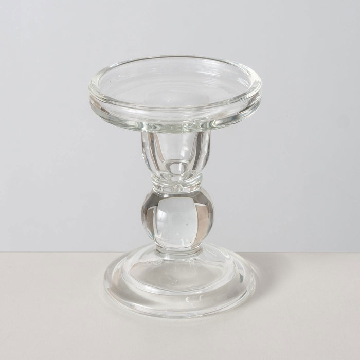 3er Set Glas Kerzenständer Klar 28cm Kerzenhalter für Stabkerzen Stump — LS-LebenStil