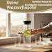 KI-generiertes Bild,2x Glas Flasche Wasserkaraffe 1L Borosilikatglas Deckel Sieb Karaffe Krug Flasche