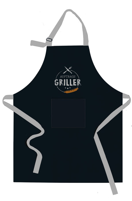 KI-generiertes Bild,Grillschürze BBQ "Auftrags-Griller" Kochschürze mit Tasche 85x65cm Baumwolle