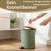 Tretmülleimer Papierkorb 3L Grün Soft Close Rund Kosmetikeimer Fußpedal Mülleimer
