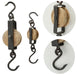 Loft Flaschenzug 20-27cm 2´er Set Wandhaken Deckenhaken Schiffsblock Umlenkrolle