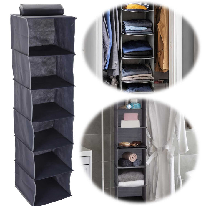 aufbewahrung hängeregal Hängeorganizer 6 Fächer Hängeregal 120x30cm Breit Schuhregal Hängeaufb — LS-LebenStil
