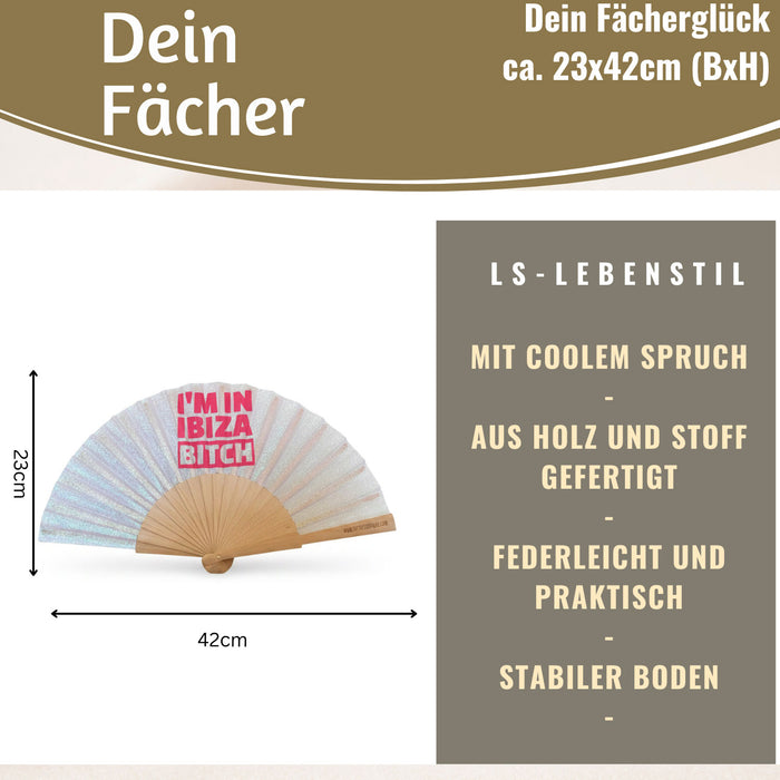 KI-generiertes Bild,Handfächer Holz Stoff Fächer "Karma Baby" Gelb Lila faltbar Faltfächer