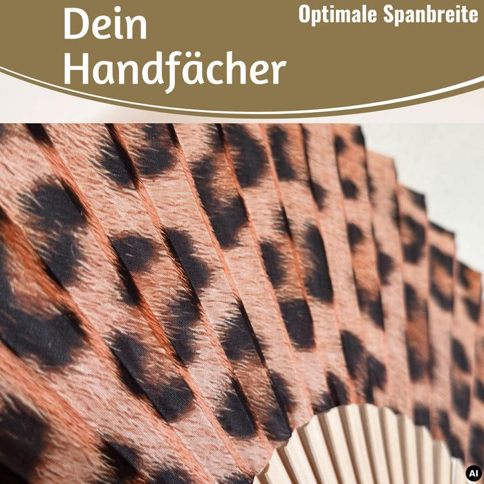 KI-generiertes Bild,Handfächer Holz Stoff Fächer "Karma Baby" Gelb Lila faltbar Faltfächer