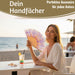 Handfächer Holz Stoff Fächer "Blume" Lila Pink Rose faltbar Faltfächer