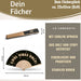 Handfächer Holz Stoff Fächer "Cool Vibes Only" Schwarz faltbar Faltfächer