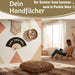 Handfächer Holz Stoff Fächer "Cool Vibes Only" Schwarz faltbar Faltfächer