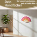 Handfächer Holz Stoff Fächer "Geh mir aus der Sonne" Pink faltbar Faltfächer