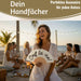 KI-generiertes Bild,Handfächer Holz Stoff Fächer "C´est la Vie" Weiß Schwarz faltbar Faltfächer