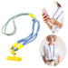 Crossbody Handykette Palma Sky Blau Gelb mit Universalpad zum Umhängen Smartphones