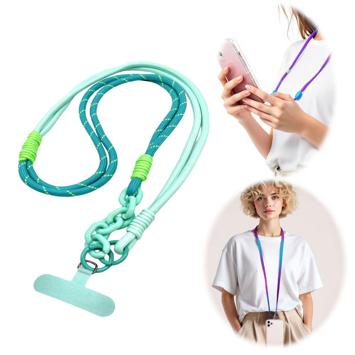 Crossbody Handykette Ibiza Mint Türkis Rosa mit Universalpad zum Umhängen Smartphones